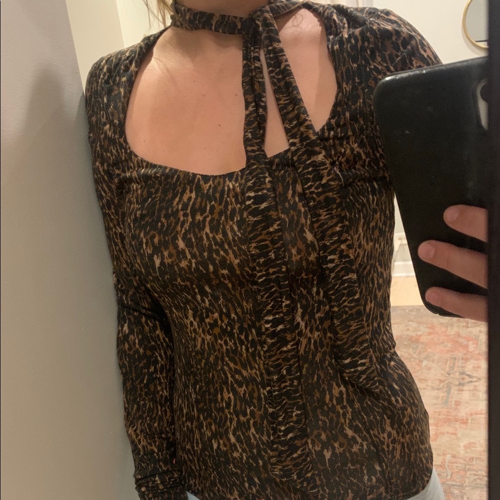 Free People Cheetah Top